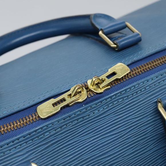 LOUIS VUITTON Epi Keepall 55 Boston Bag Toledo Blue M42955 LV Auth 118023 - Picture 10 of 16
